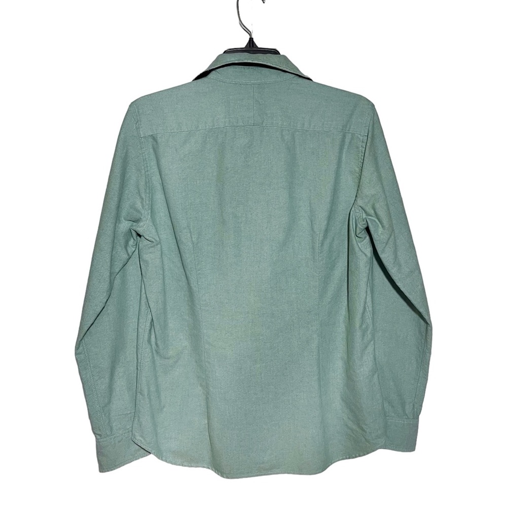 Vintage - Ralph Lauren RUGBY Green Young Long Sleeve Shirt Button Down Sz 12 (M) - Picture 4 of 7